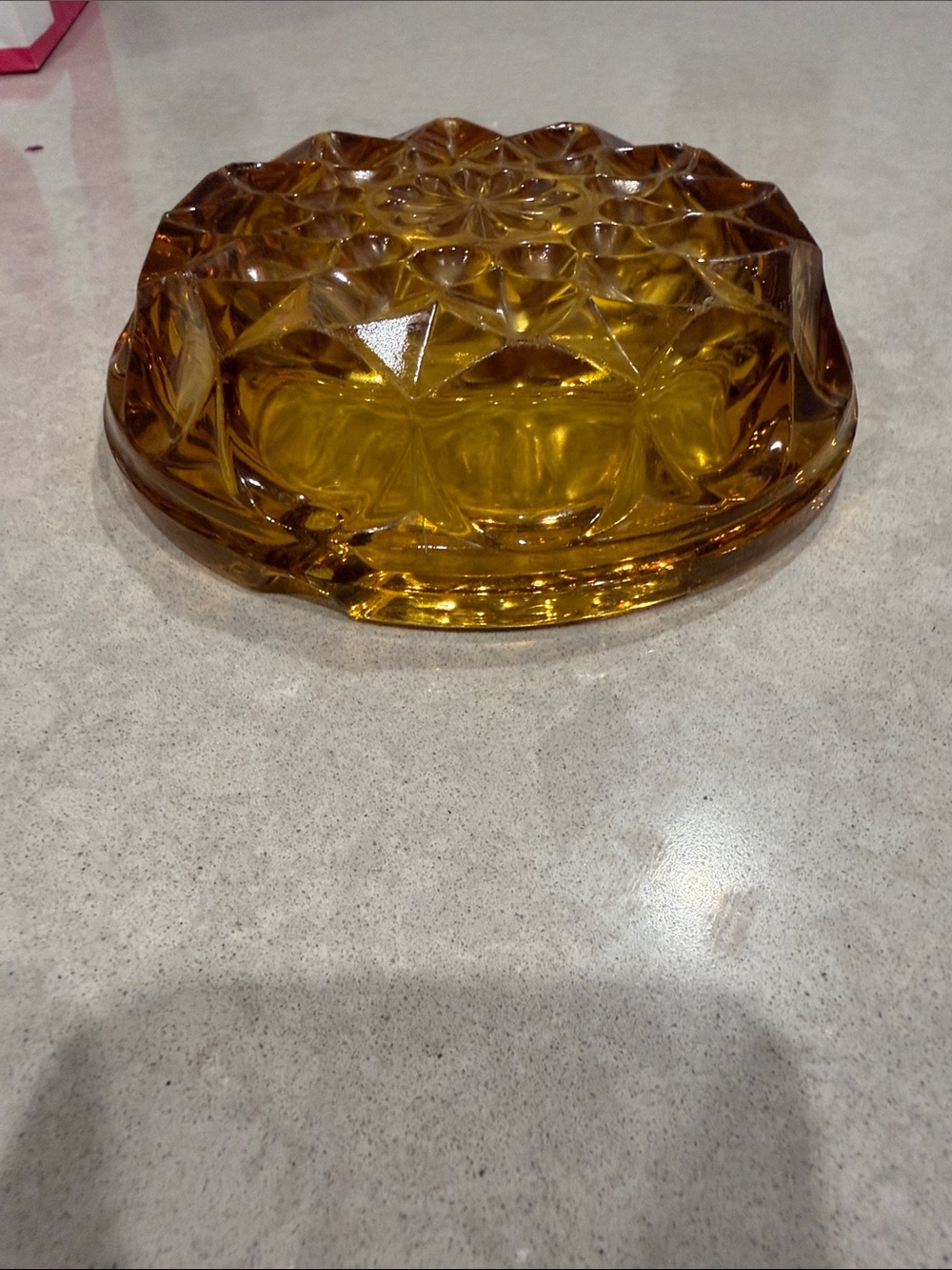 Vintage Anchor Hocking Amber Ash Tray - Picture 4 of 4